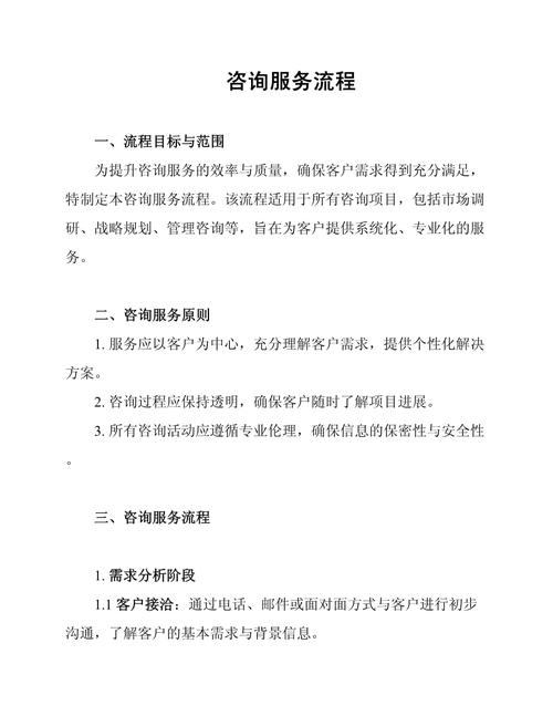 咨询服务流程